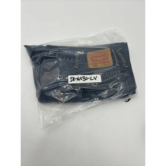 Levis 569 Jeans Mens 40x32 Loose Straight Dark Denim Cotton ACTUAL SIZE 40x30 - Picture 9 of 9
